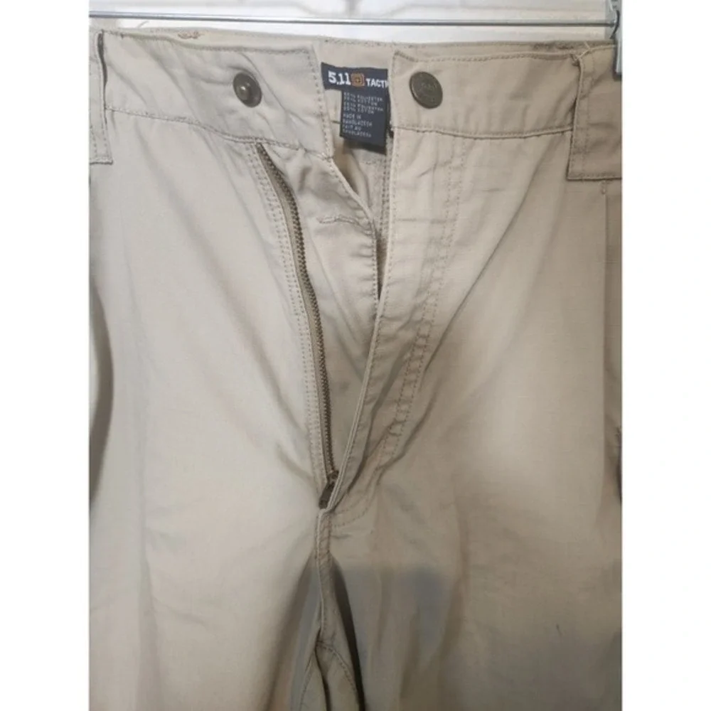 5.11 Tactical Series Cargo Military Pants Mens Khaki Elastic Waist 36x30 Pockets